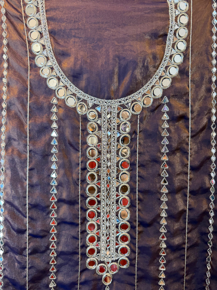 Zaretta – Glass Organza Mirror Aari Suit
