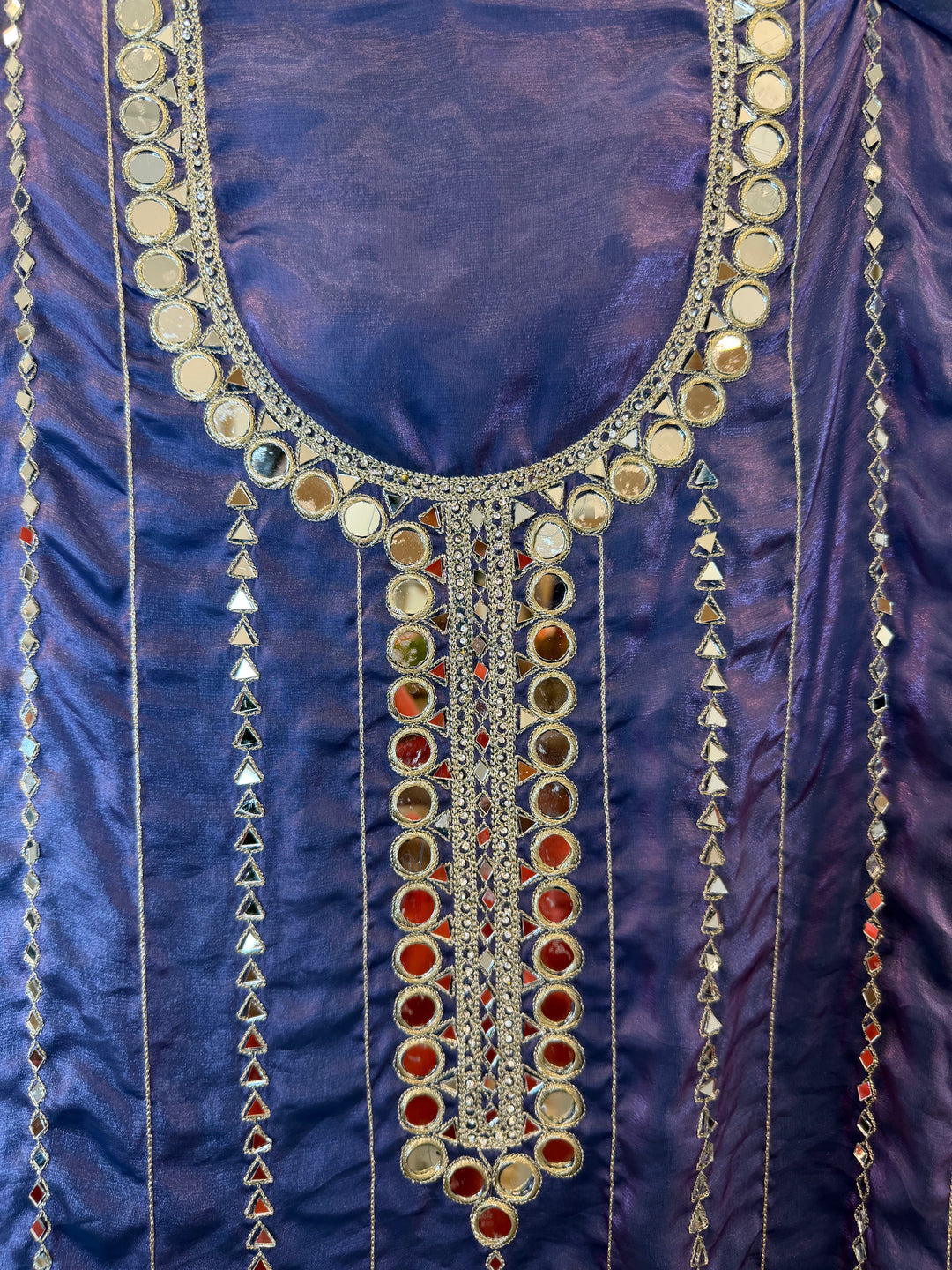 Zaretta – Glass Organza Mirror Aari Suit