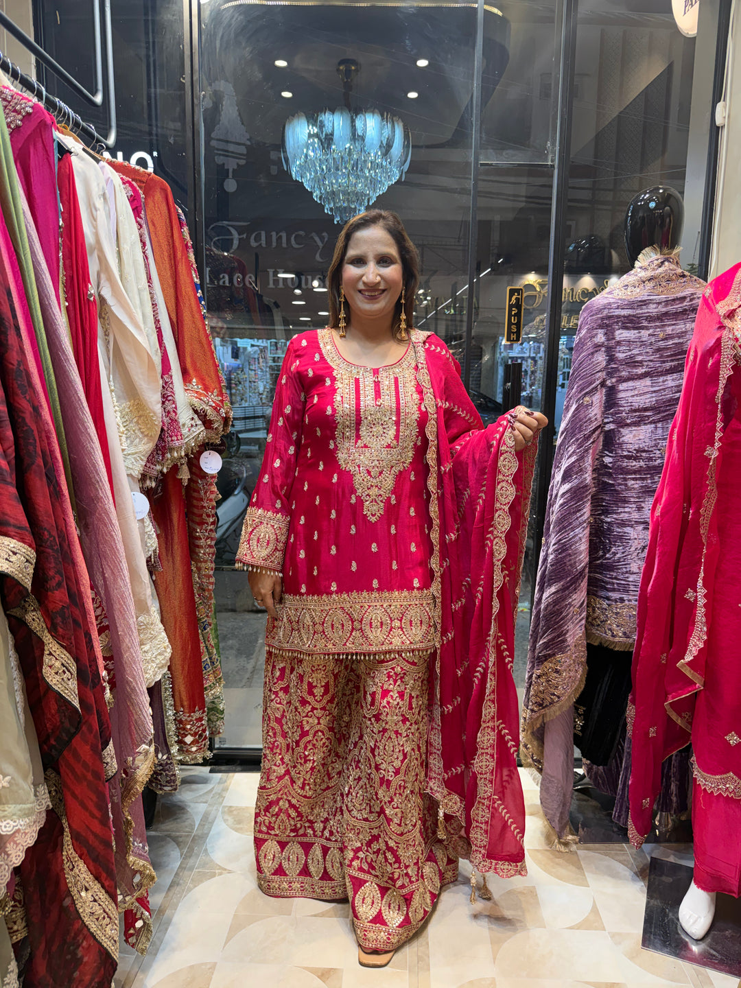 Zarvaya – Chinon Zari Sharara Set