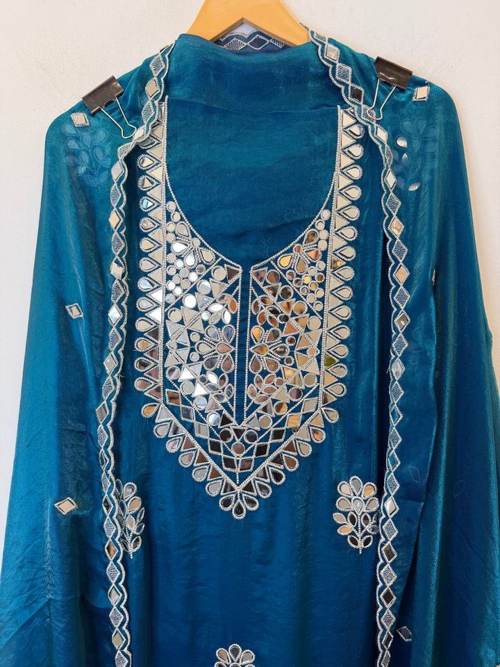 Ishara – Glass Organza Mirror Work Suit