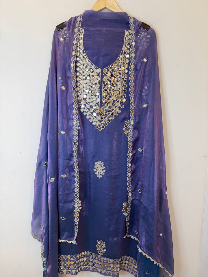 Ishara – Glass Organza Mirror Work Suit