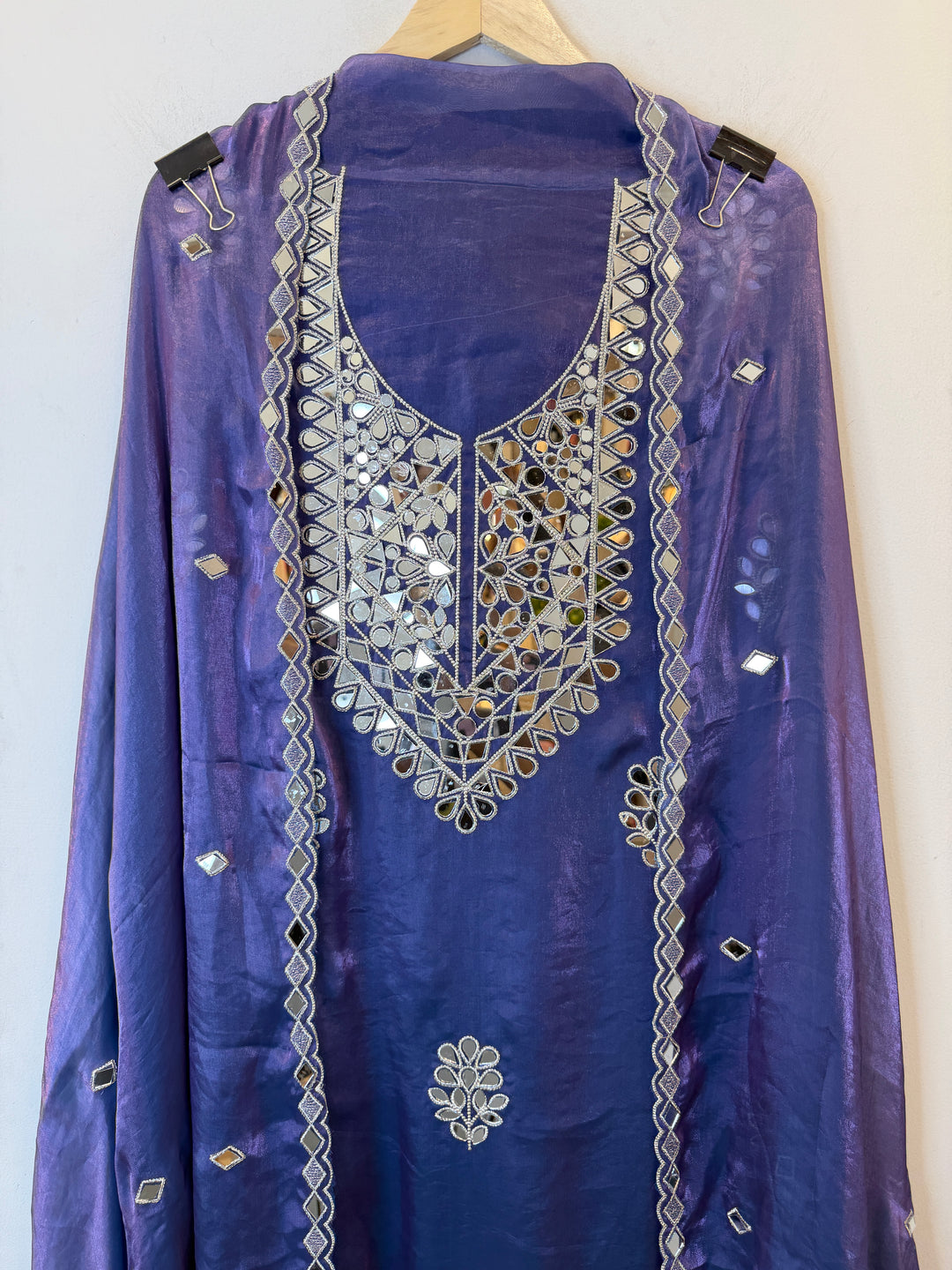 Ishara – Glass Organza Mirror Work Suit