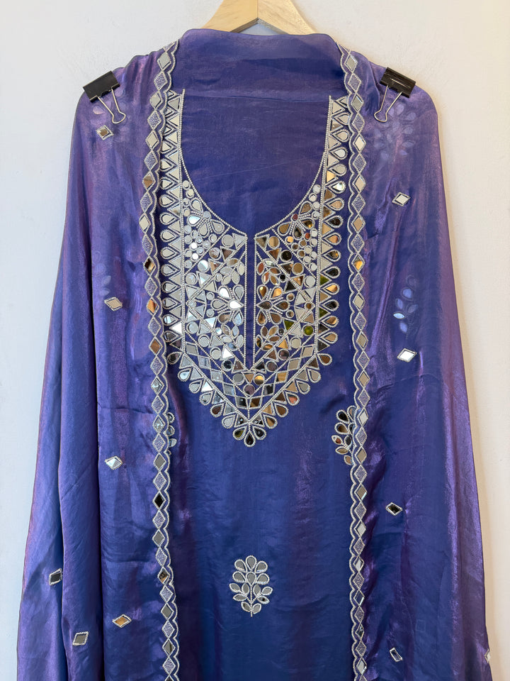 Ishara – Glass Organza Mirror Work Suit