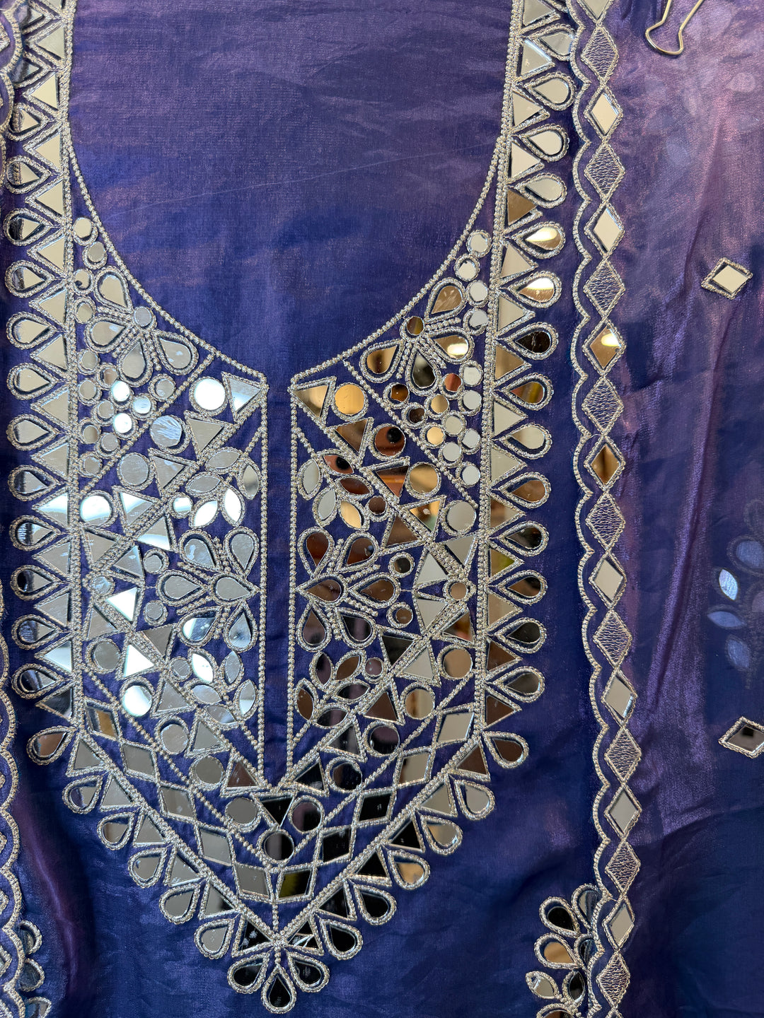 Ishara – Glass Organza Mirror Work Suit