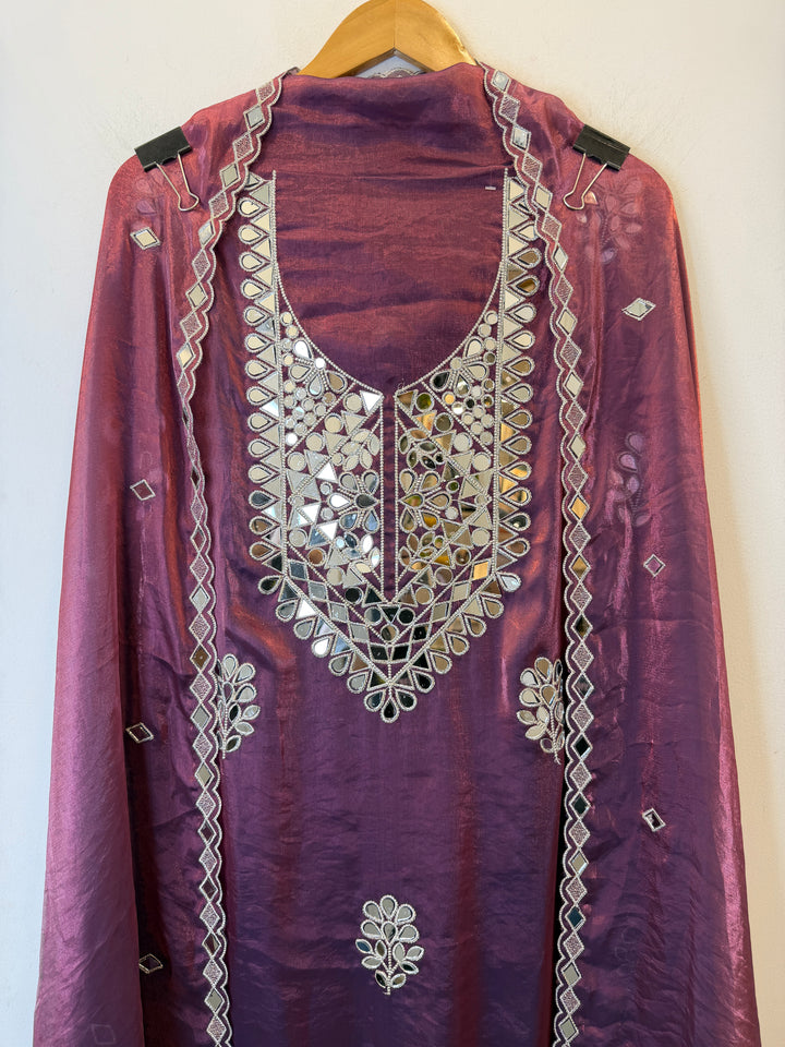 Ishara – Glass Organza Mirror Work Suit