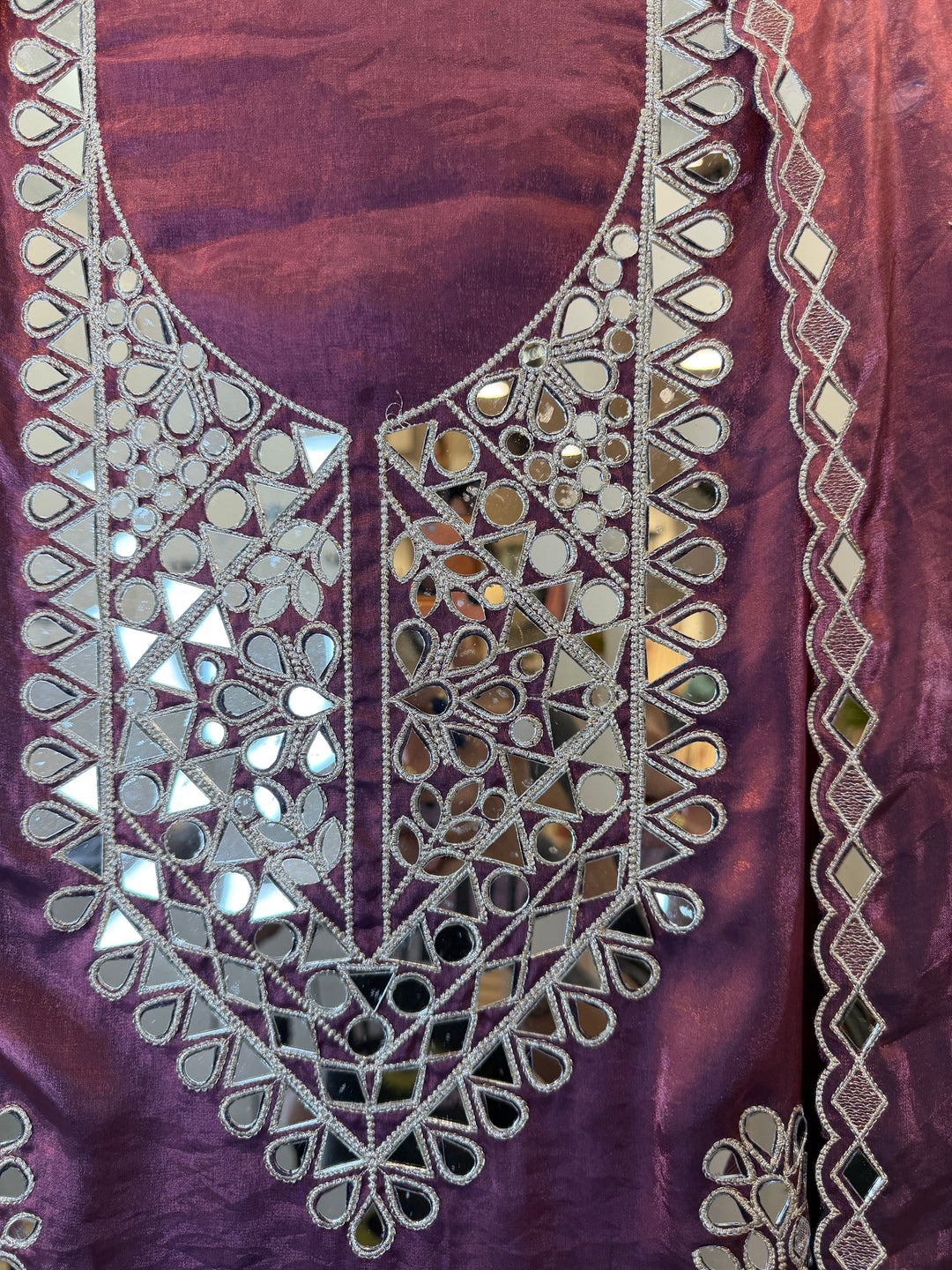 Ishara – Glass Organza Mirror Work Suit