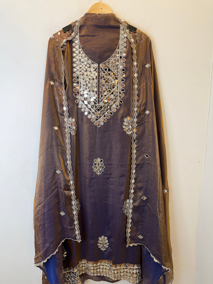 Ishara – Glass Organza Mirror Work Suit