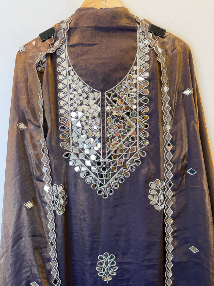 Ishara – Glass Organza Mirror Work Suit