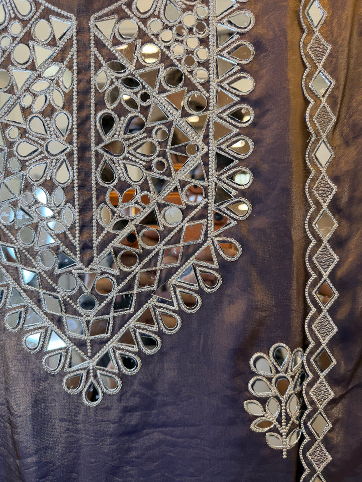 Ishara – Glass Organza Mirror Work Suit
