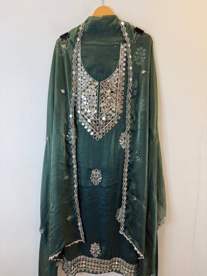 Ishara – Glass Organza Mirror Work Suit