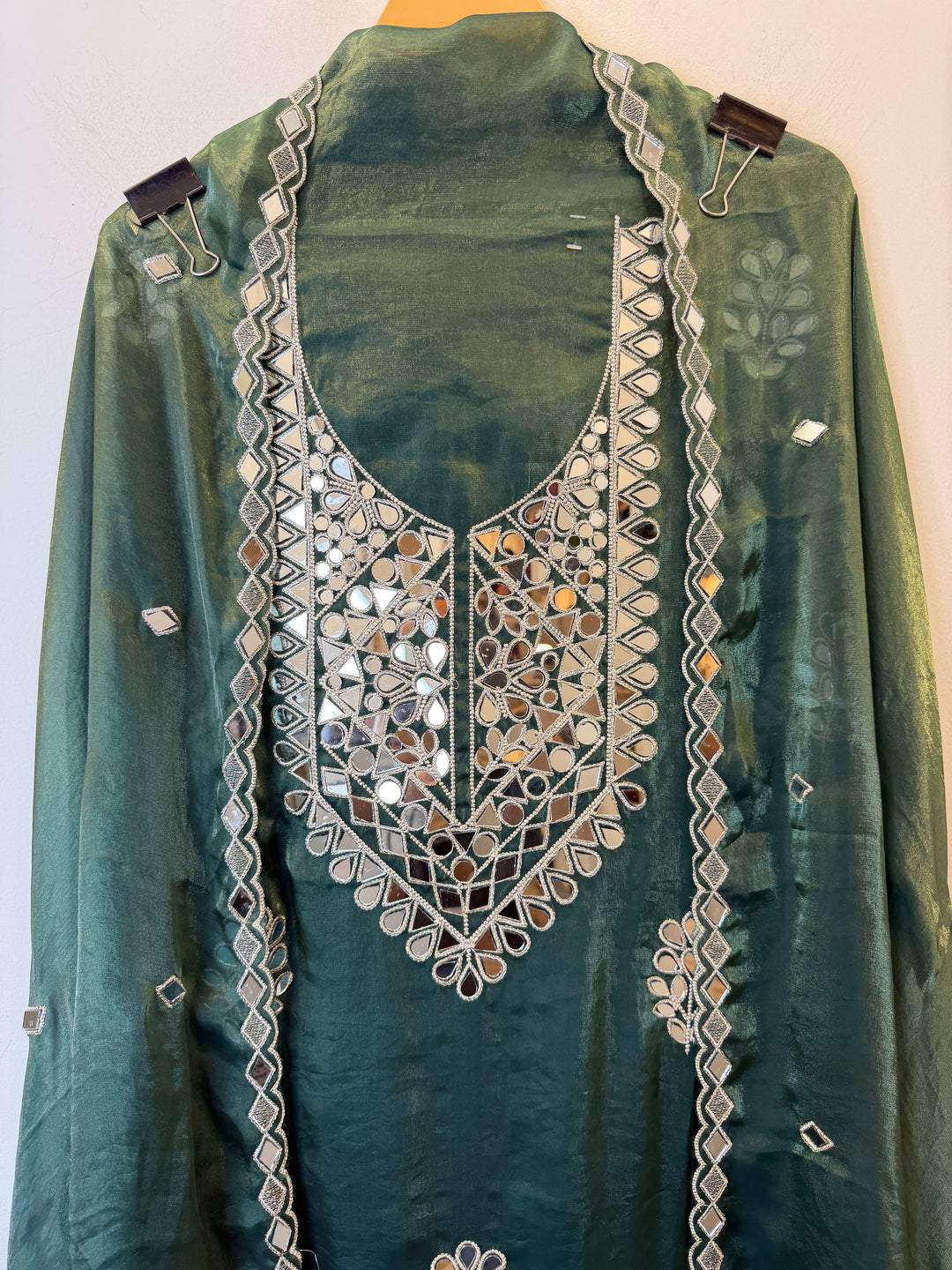 Ishara – Glass Organza Mirror Work Suit