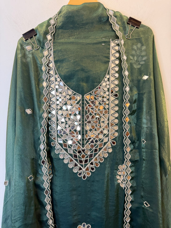 Ishara – Glass Organza Mirror Work Suit