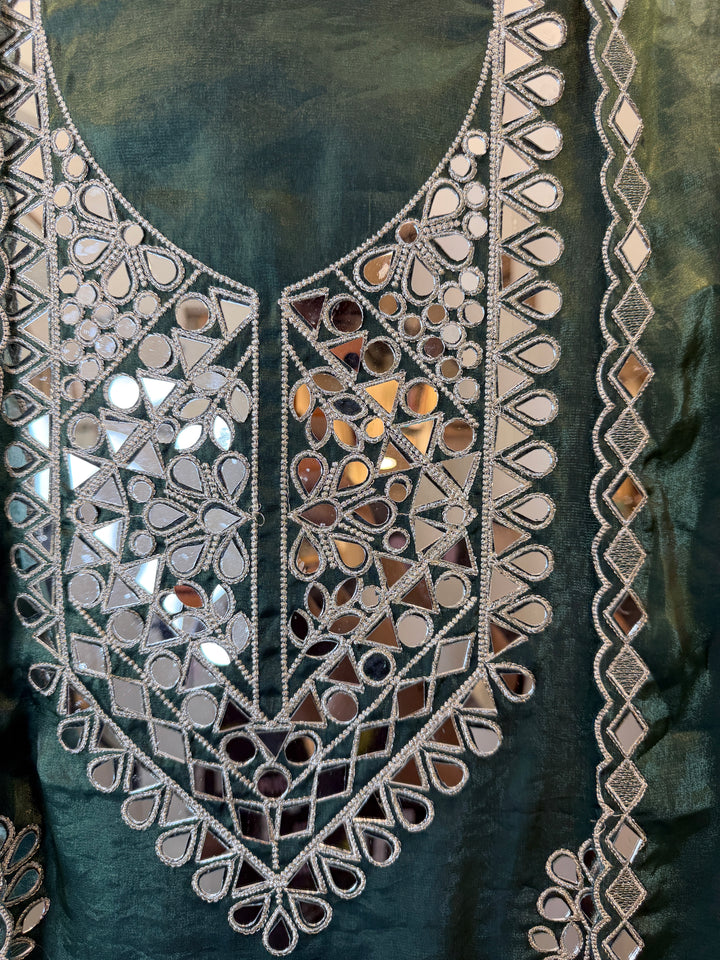 Ishara – Glass Organza Mirror Work Suit