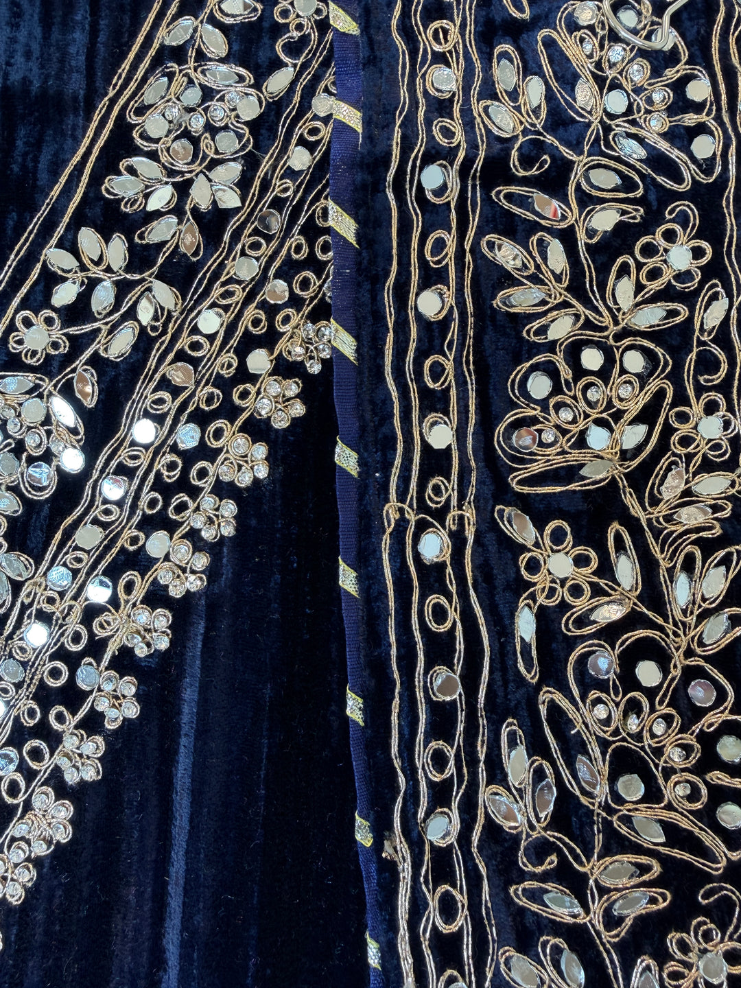 Reha – Crushed Velvet Mirror Work Suit
