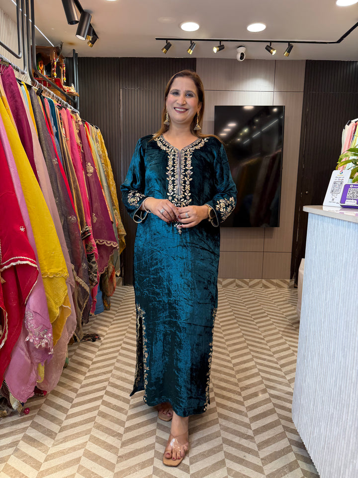 Selvyn – Velvet Mirror Work Dress