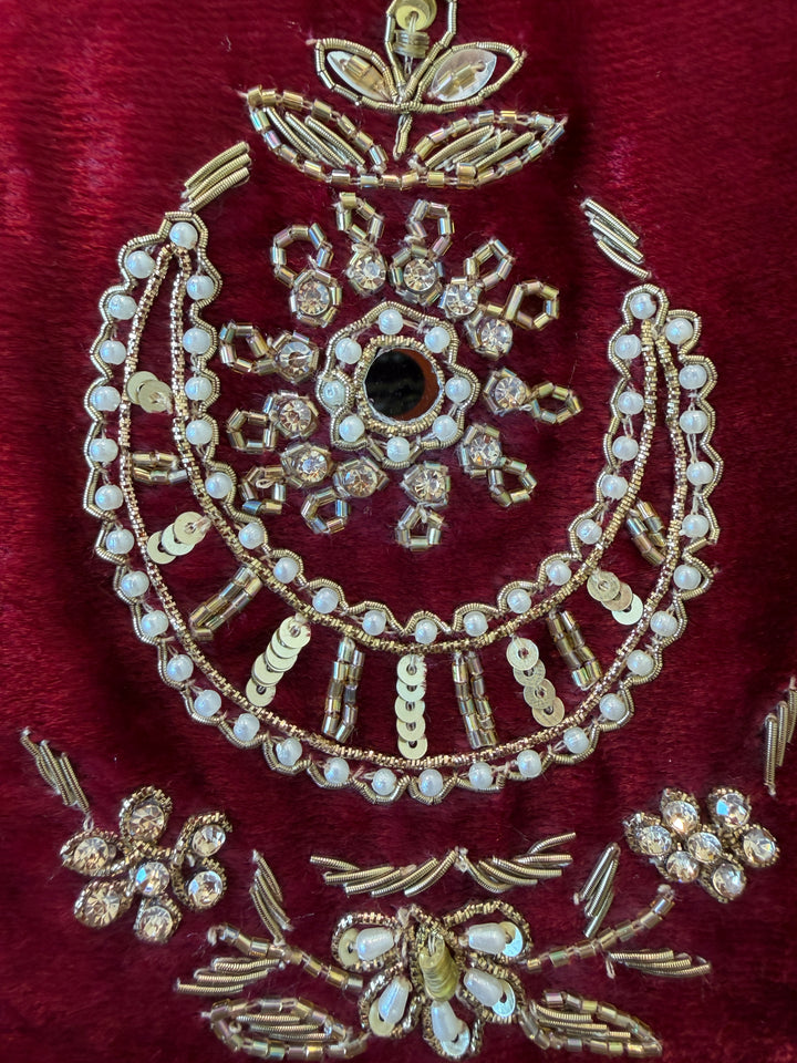 Mahveen – Velvet Pearl &amp; Dabka Suit