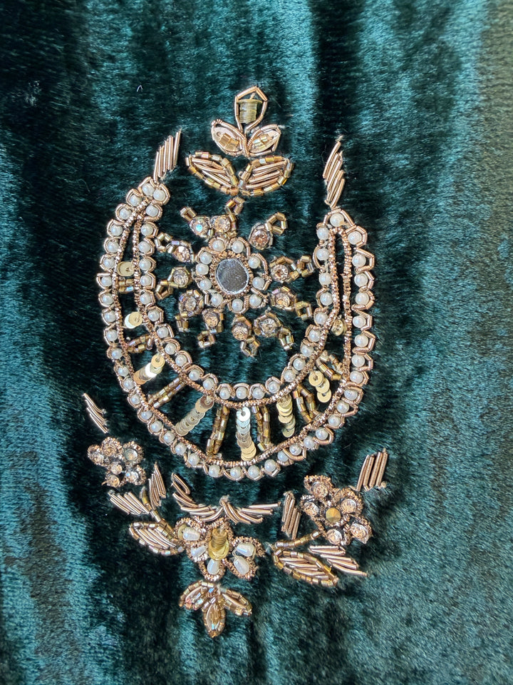 Mahveen – Velvet Pearl &amp; Dabka Suit