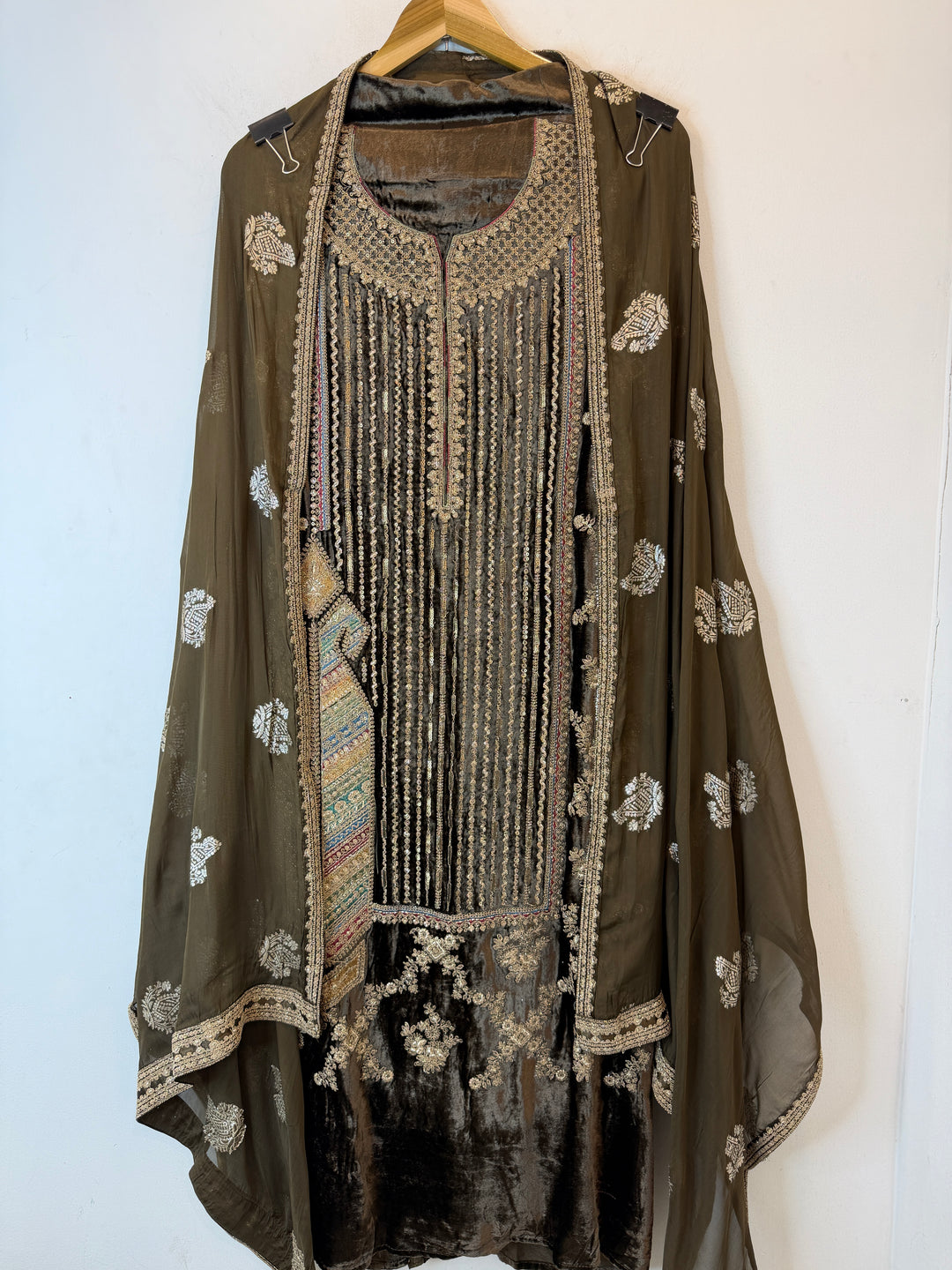 Aneza – Velvet &amp; Banarasi Organza Suit