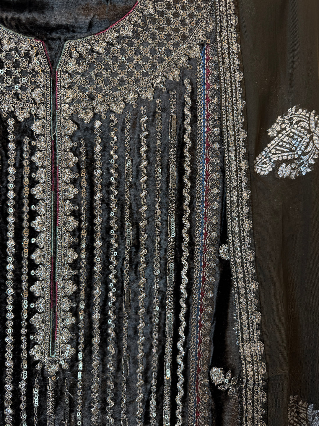 Aneza – Velvet &amp; Banarasi Organza Suit