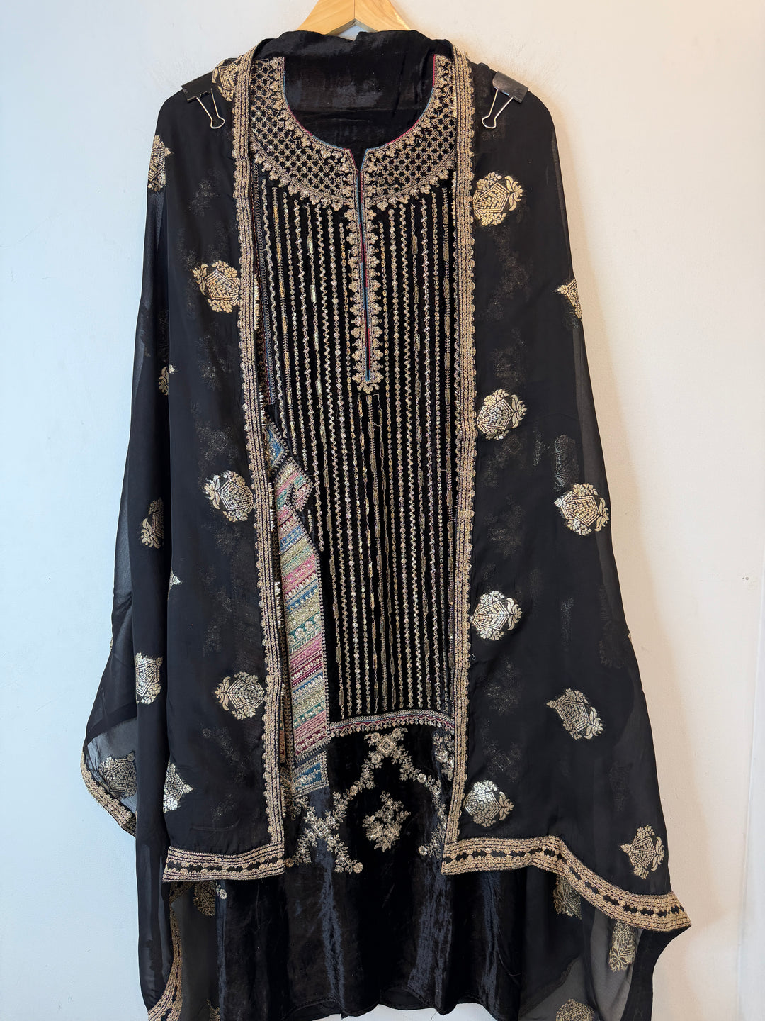 Aneza – Velvet &amp; Banarasi Organza Suit