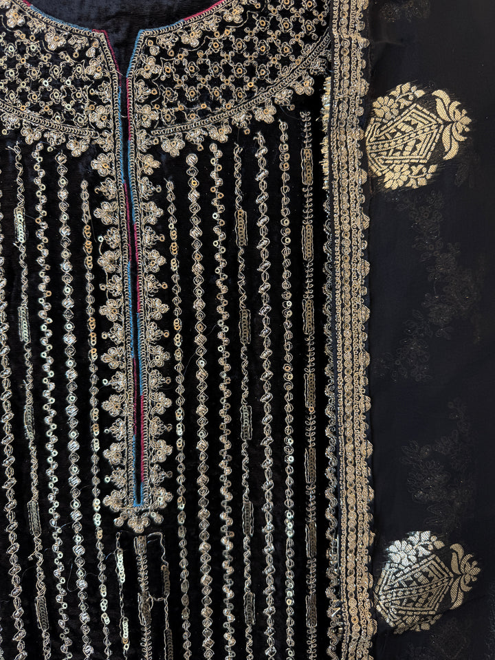 Aneza – Velvet &amp; Banarasi Organza Suit
