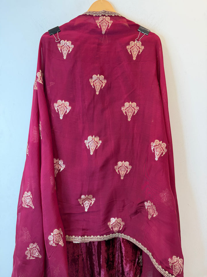Aneza – Velvet &amp; Banarasi Organza Suit