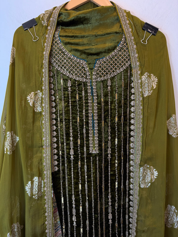 Aneza – Velvet &amp; Banarasi Organza Suit