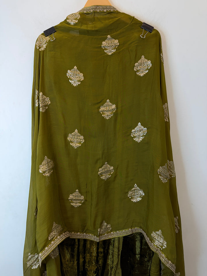 Aneza – Velvet &amp; Banarasi Organza Suit