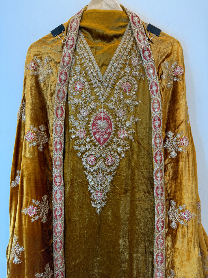 Raveena – Silk Velvet Dori Work Suit