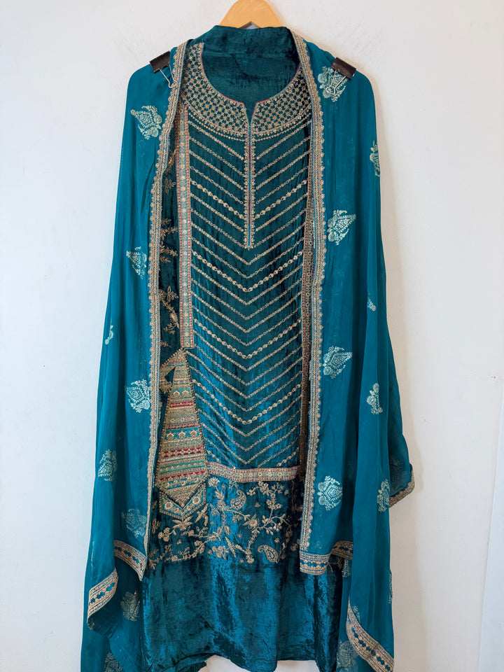 Aneza – Velvet &amp; Banarasi Organza Suit