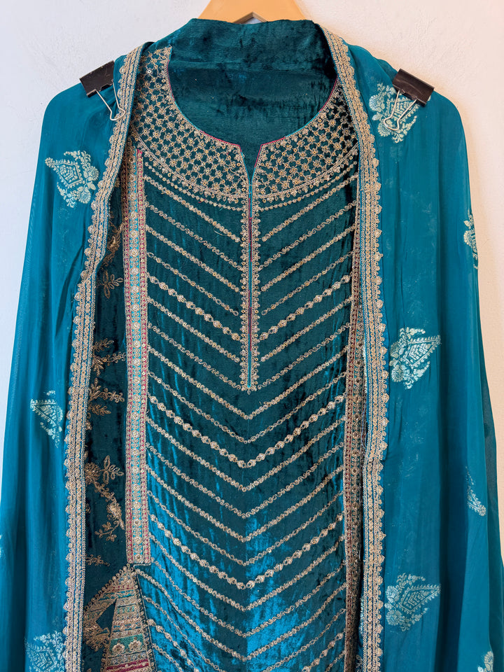 Aneza – Velvet &amp; Banarasi Organza Suit