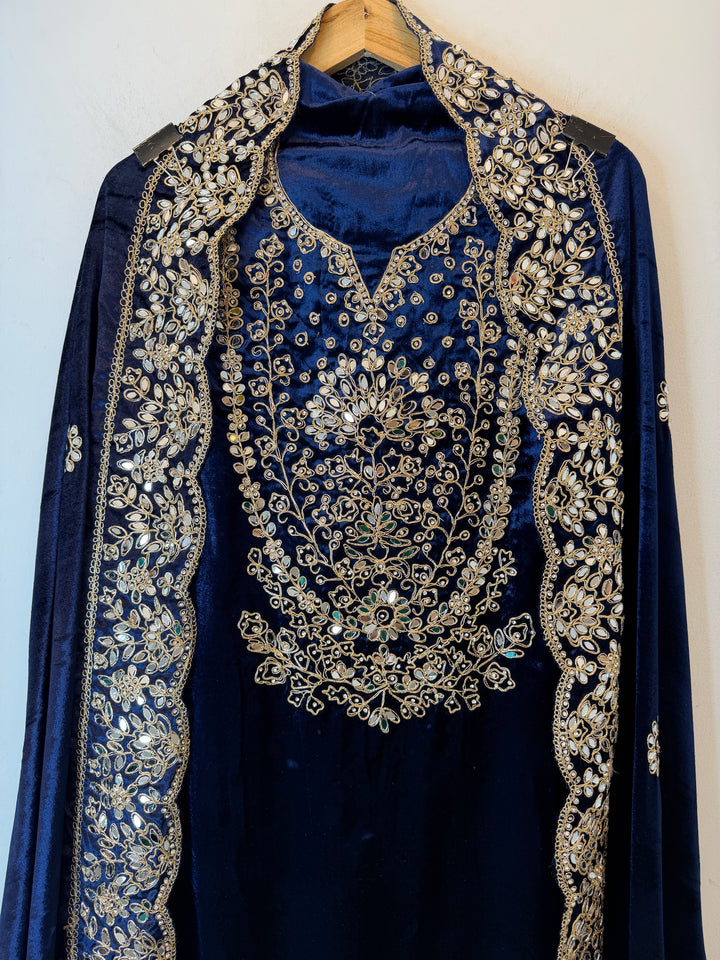 Zayana – Velvet Dori Mirror Work Suit