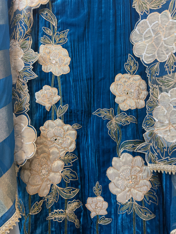 Averie – Velvet &amp; Tissue Applique Suit