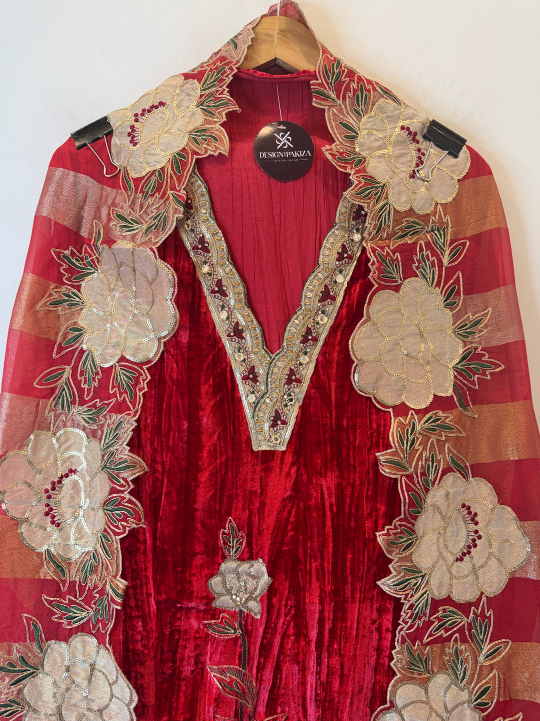 Averie – Velvet &amp; Tissue Applique Suit