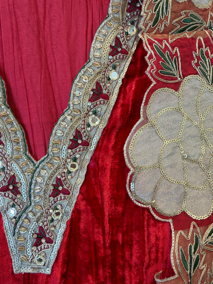 Averie – Velvet &amp; Tissue Applique Suit