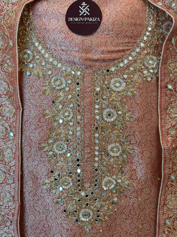Zehana – Tissue Brocade Handwork Suit