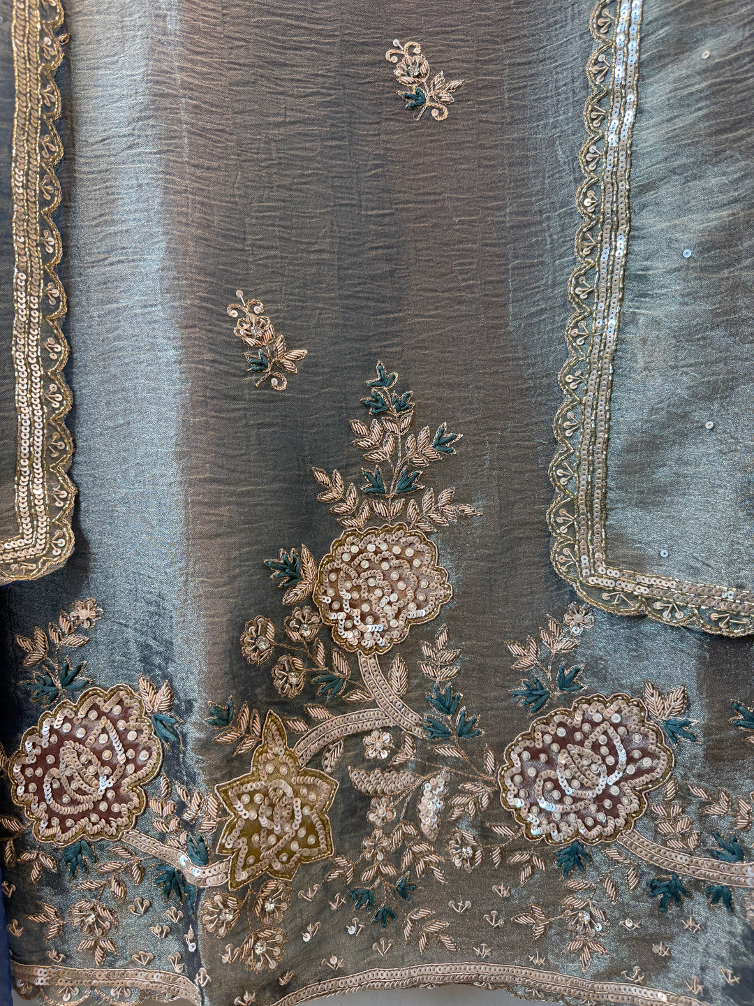 Nayela – Tissue Dabka Handwork Suit