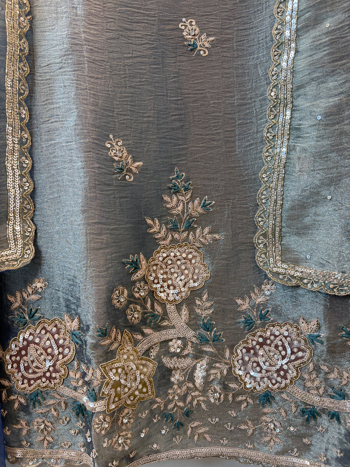 Nayela – Tissue Dabka Handwork Suit