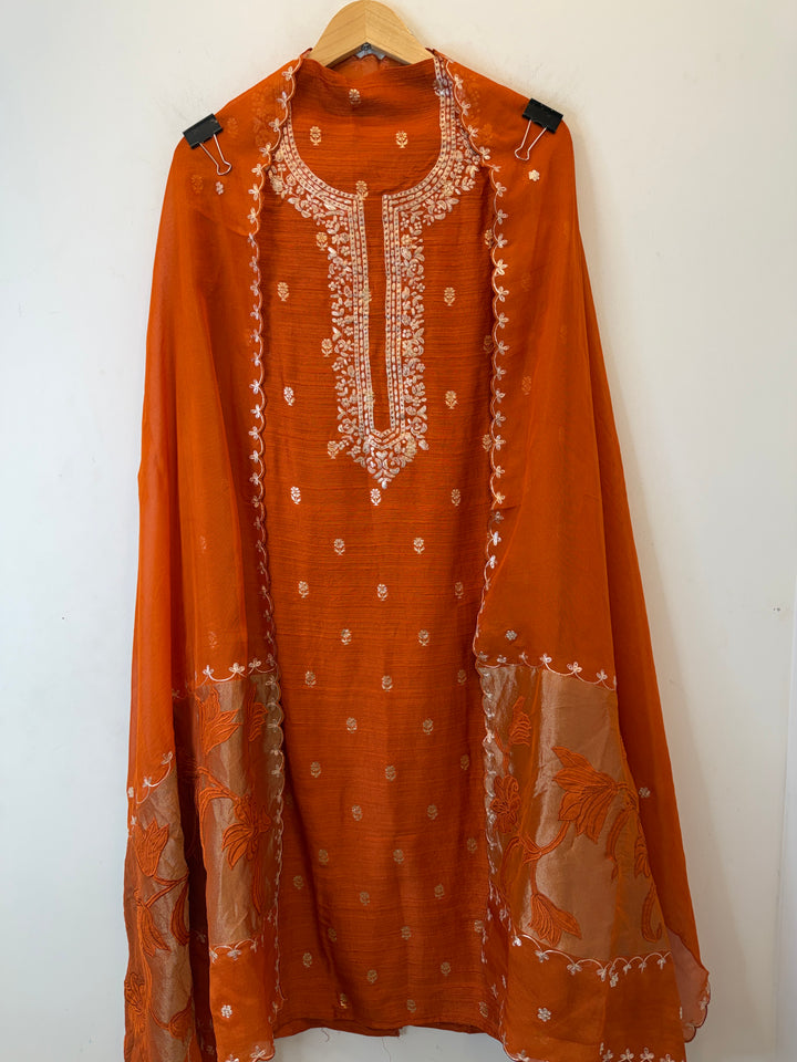 Amaina – Raw Silk Dori Work Suit