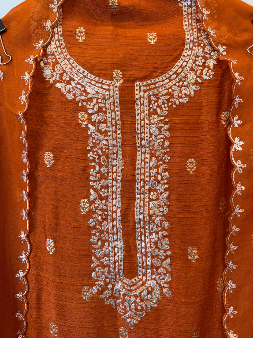Amaina – Raw Silk Dori Work Suit