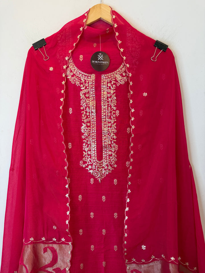 Amaina – Raw Silk Dori Work Suit
