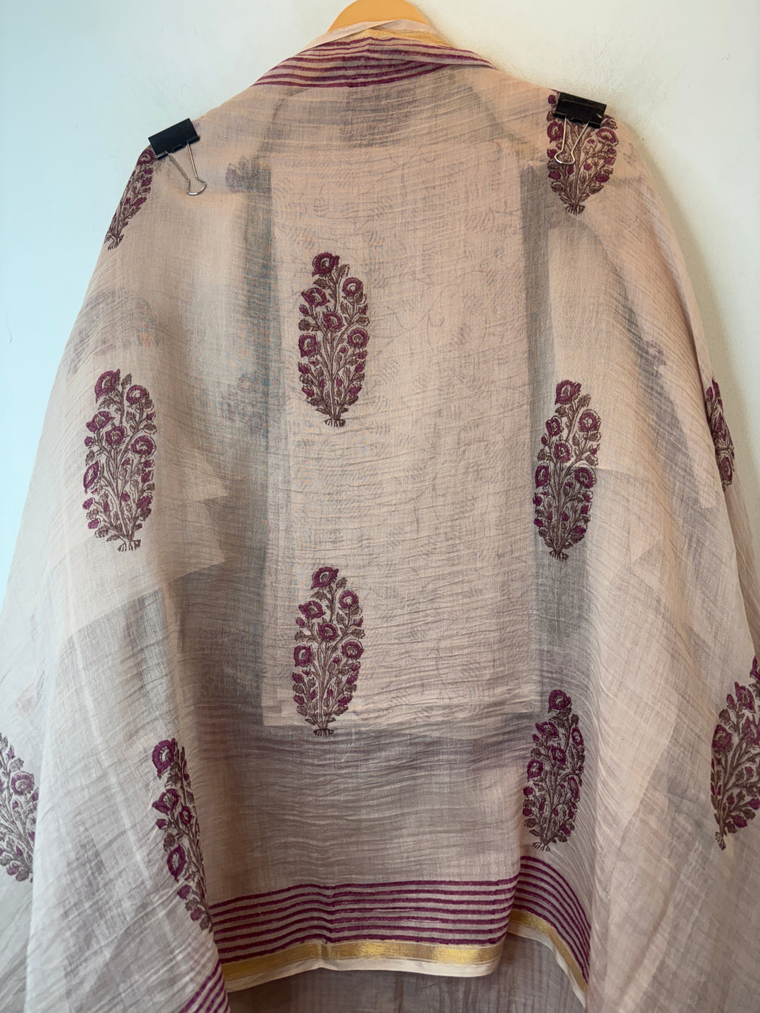 Onion Color Mul Cotton Block Printed Suit Set