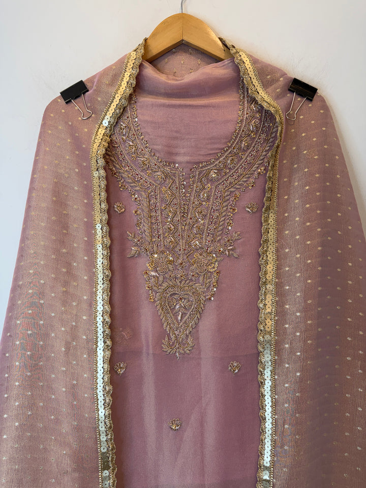 Mahira – Tissue Pearl &amp; Dabka Suit