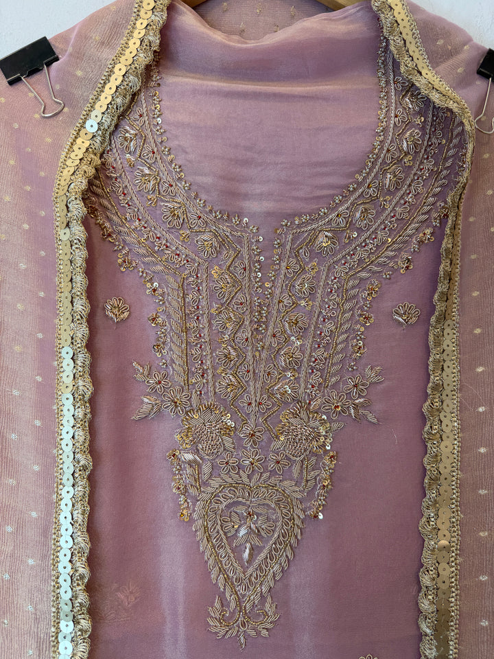 Mahira – Tissue Pearl &amp; Dabka Suit