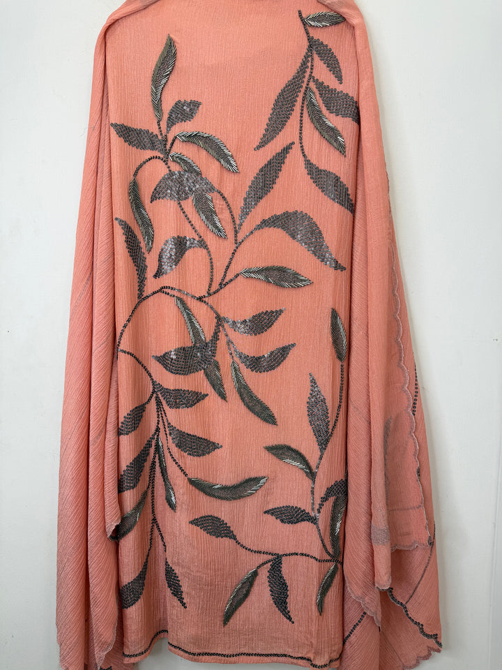 Kiyara – Crushed Tissue Metallic Handwork Suit