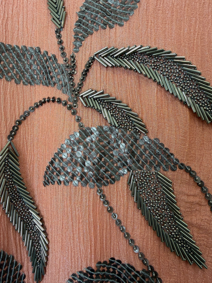 Kiyara – Crushed Tissue Metallic Handwork Suit
