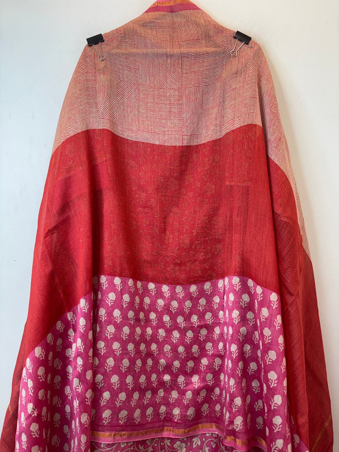 Maroon Maheshwari Printed Suit Set with Booti Dupatta