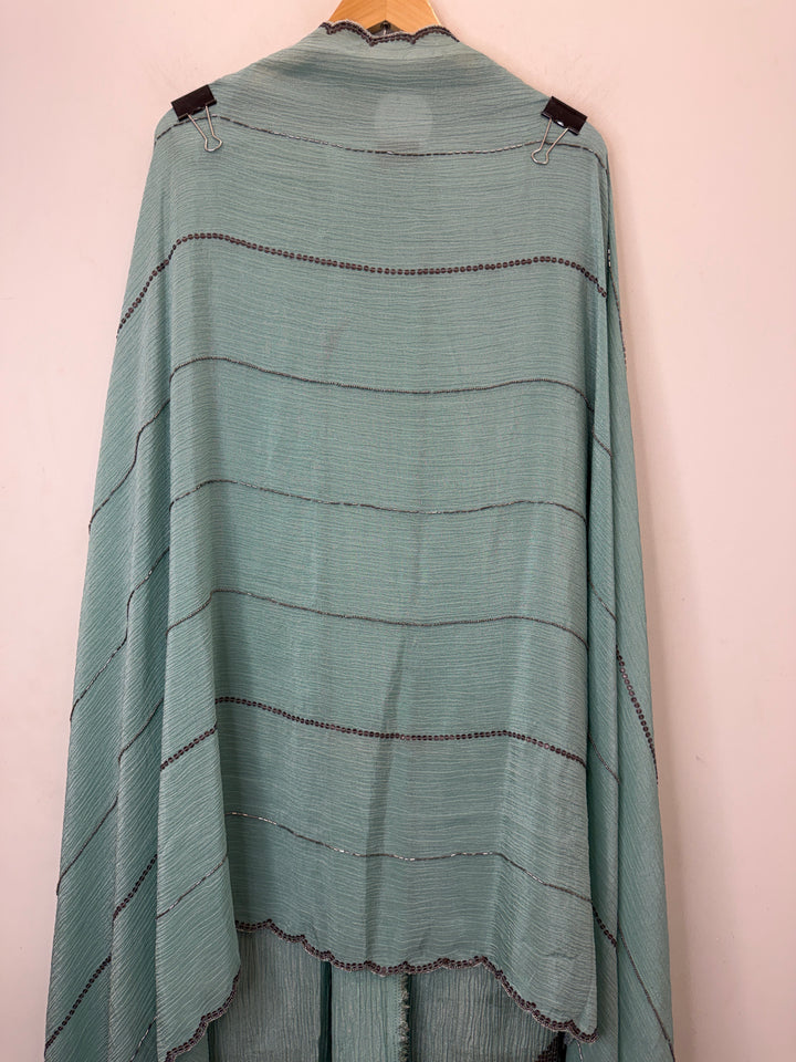 Kiyara – Crushed Tissue Metallic Handwork Suit