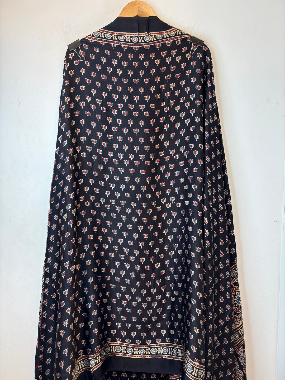 Black Ajrakh Modal Mirror Work Suit Set AJ1