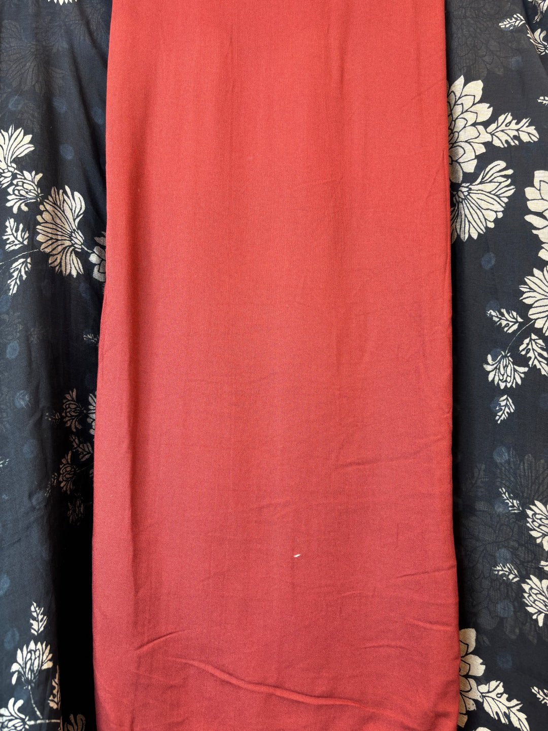 Orange Maheshwari Printed Unstitched Suit Set DBP004